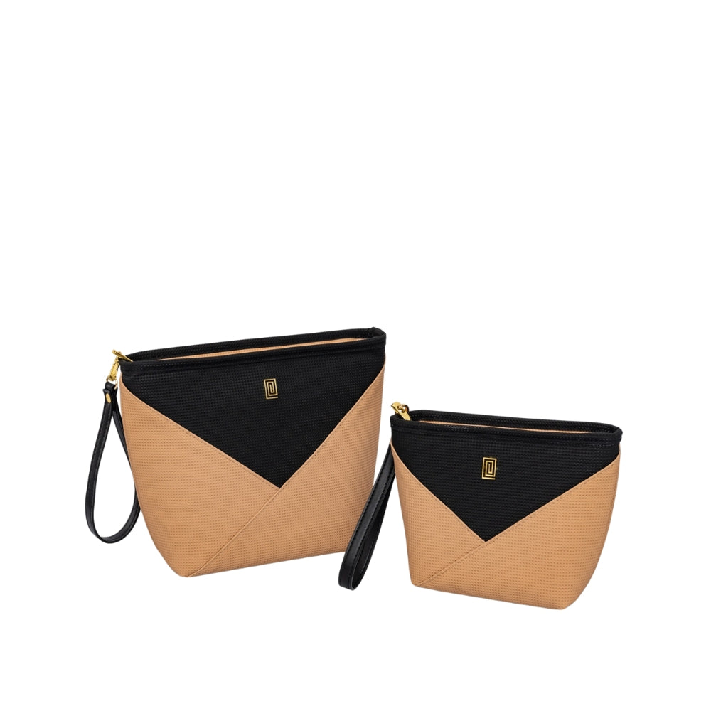 Beige Black | Snack Pouch | Lunch Pouch Set | NOTIQ