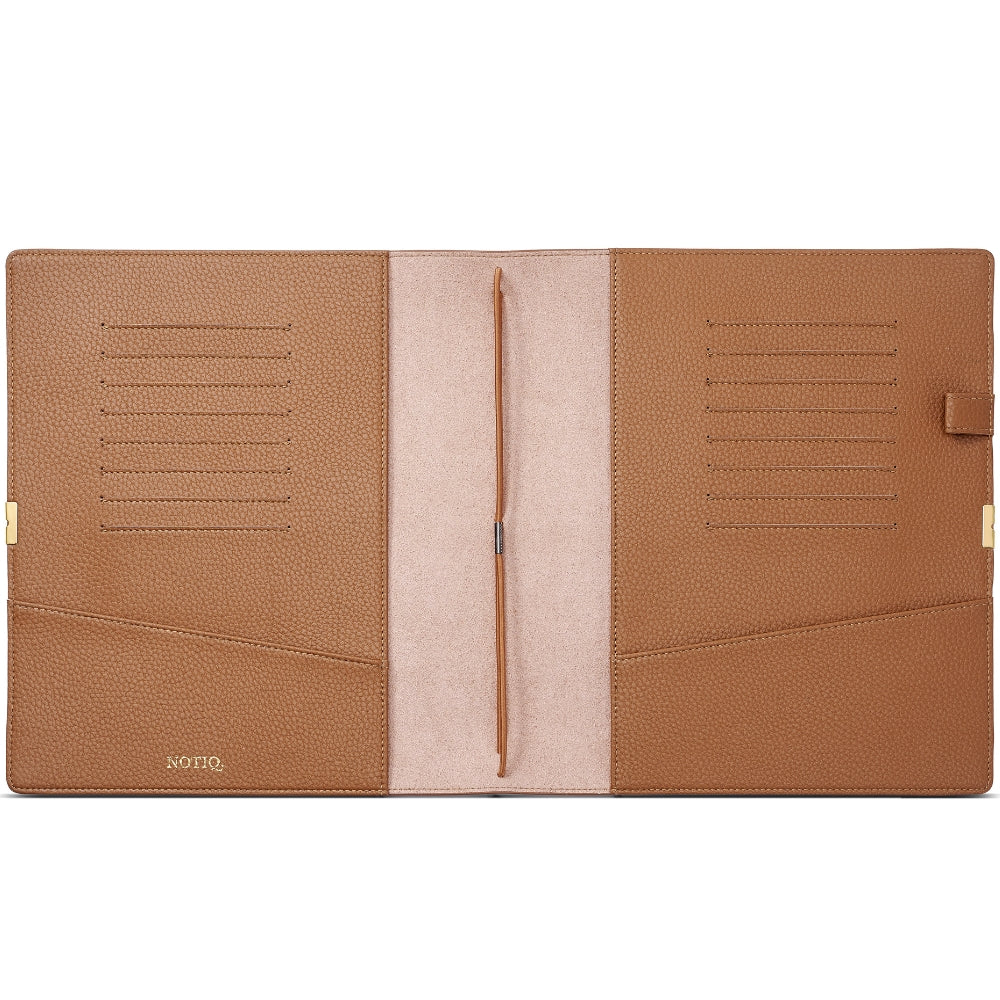 | Midi Ringless Travel Folio | 9-Disc and 7x9 Notebook Planner Cover | NOTIQ