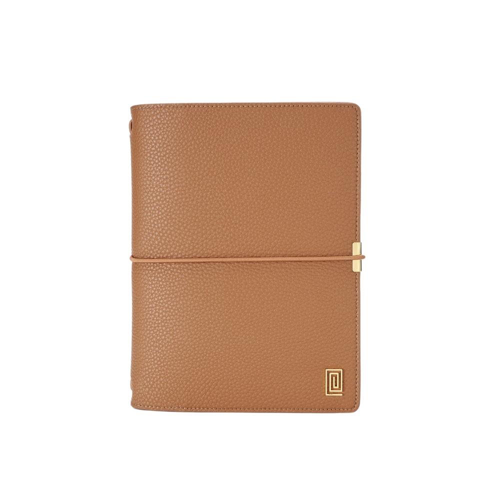 Canela Pebble | Mono Ringless Travel Folio | Mini and B6 Travel Notebook Planner Cover | NOTIQ
