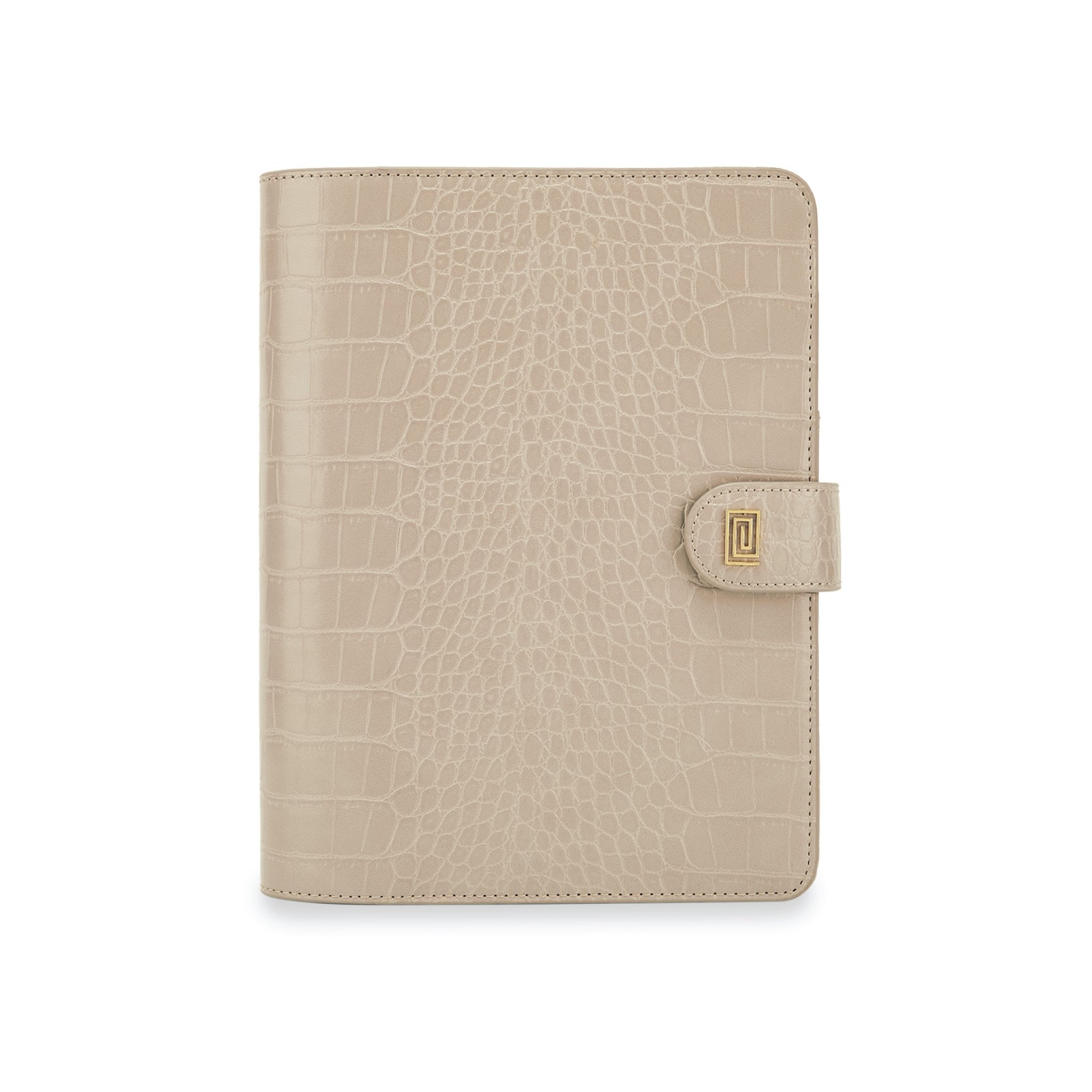 Bone Croco Demi | MM4. Demi Ringless Agenda | Half Letter Planner Cover | NOTIQ