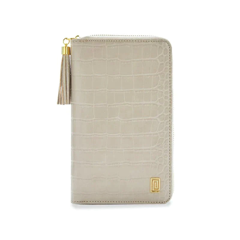 Bone Croco Slim Compact | OUTLET | Slim Zip Wallet | Final Sale | NOTIQ