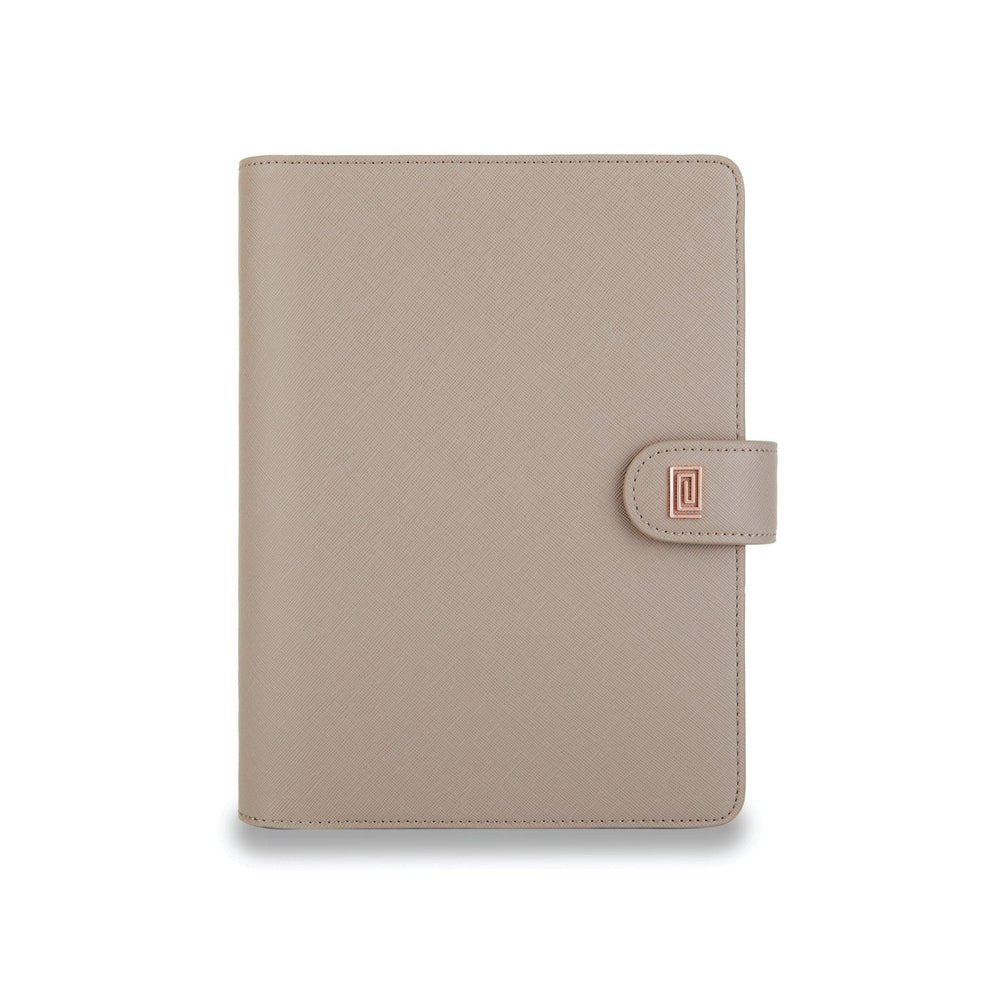 Stone Gray Saffiano Demi A5 Ring | MM3. Demi A5 Ring Agenda | A5 Planner Cover | NOTIQ