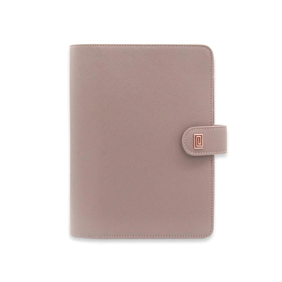 Stone Gray Saffiano Demi | MM4. Demi Ringless Agenda | Half Letter Planner Cover | NOTIQ