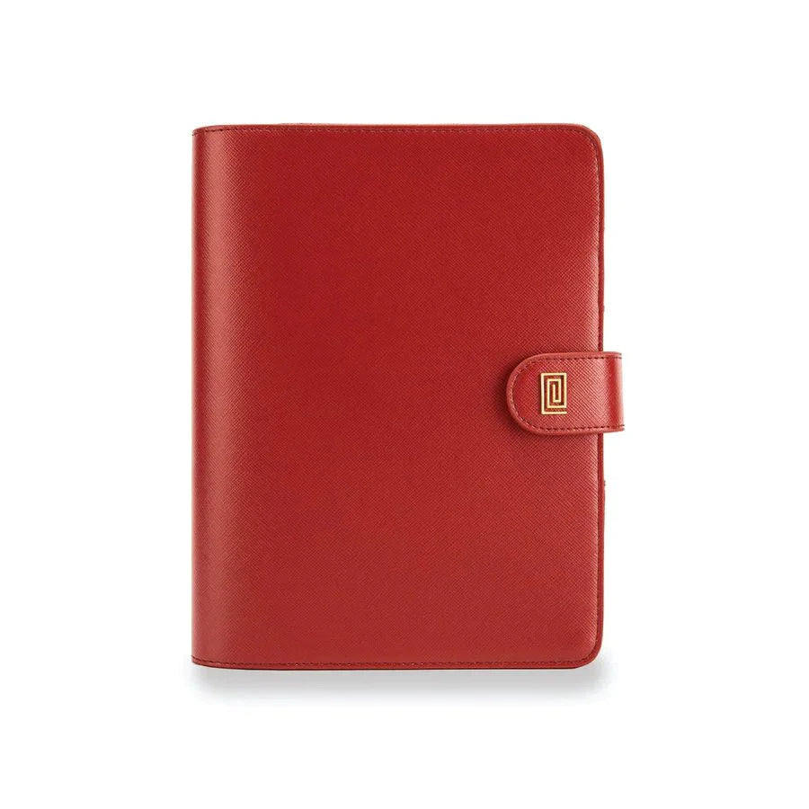 Red Lipstick Saffiano Demi | MM4. Demi Ringless Agenda | Half Letter Planner Cover | NOTIQ