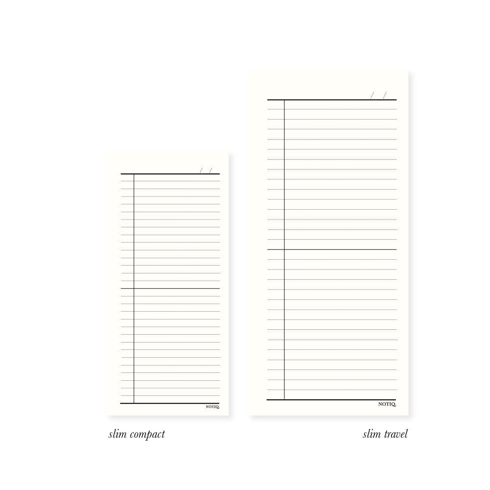 Pearl White | Task Brief Planner Inserts & Refill | NOTIQ