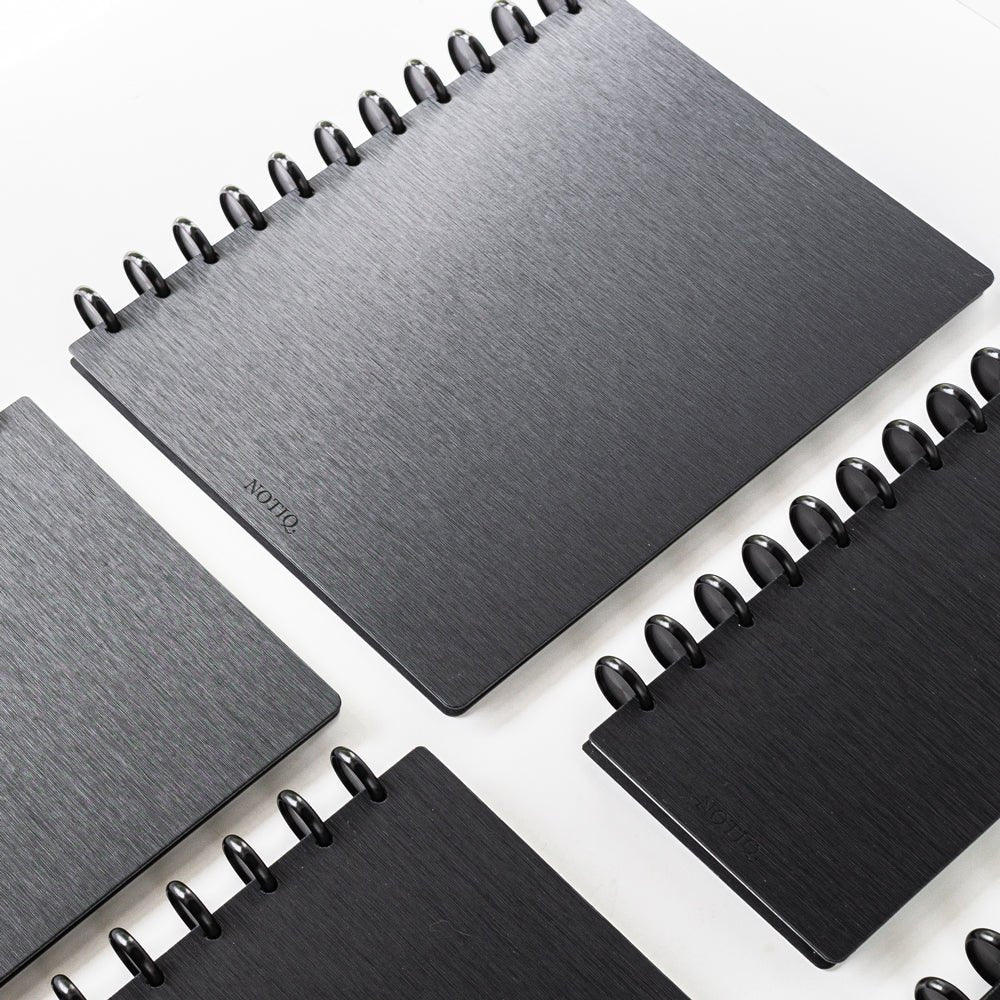 Black Moderno - Black Discs | Pre-Order | 2026 Dated | 360:Agenda | 24-Hour Agenda Planner | Starts Shipping Oct 31 - Nov 30 | NOTIQ