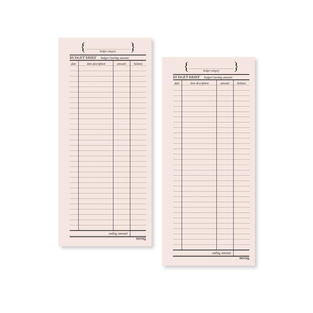 Blush Pink | Budget Brief Finance Planner Inserts & Refill | NOTIQ