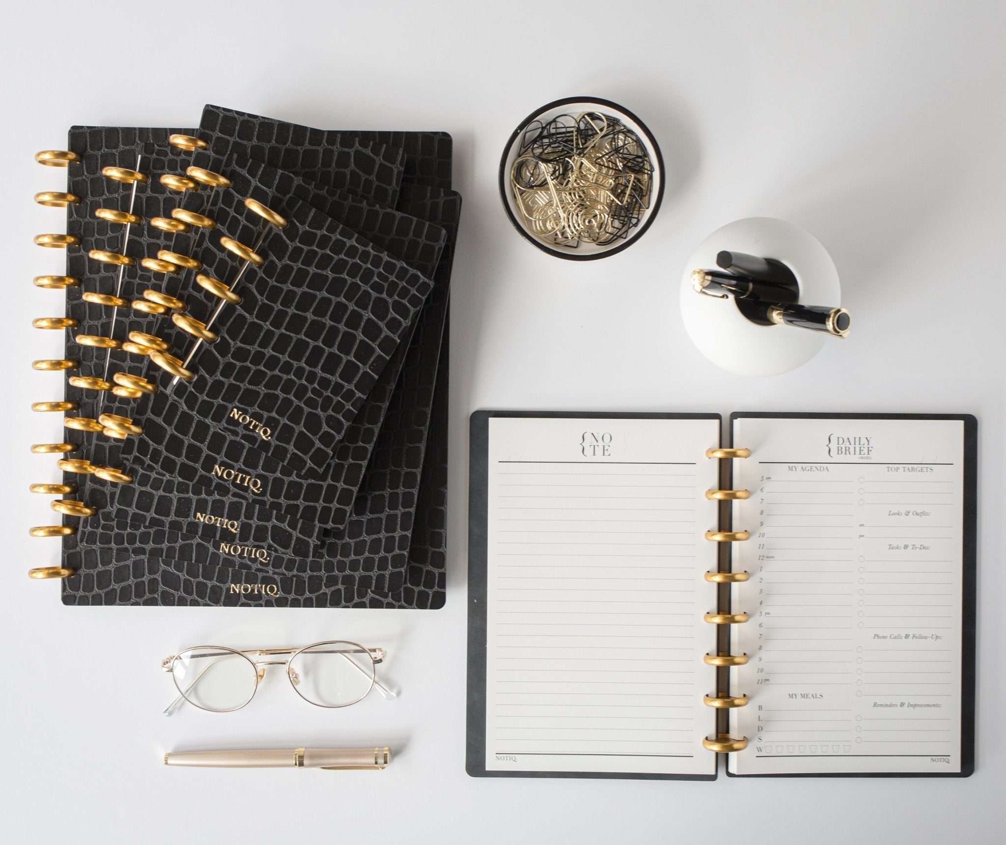 | Executive Daily Planner | Discbound Daily Brief Planbook | NOTIQ