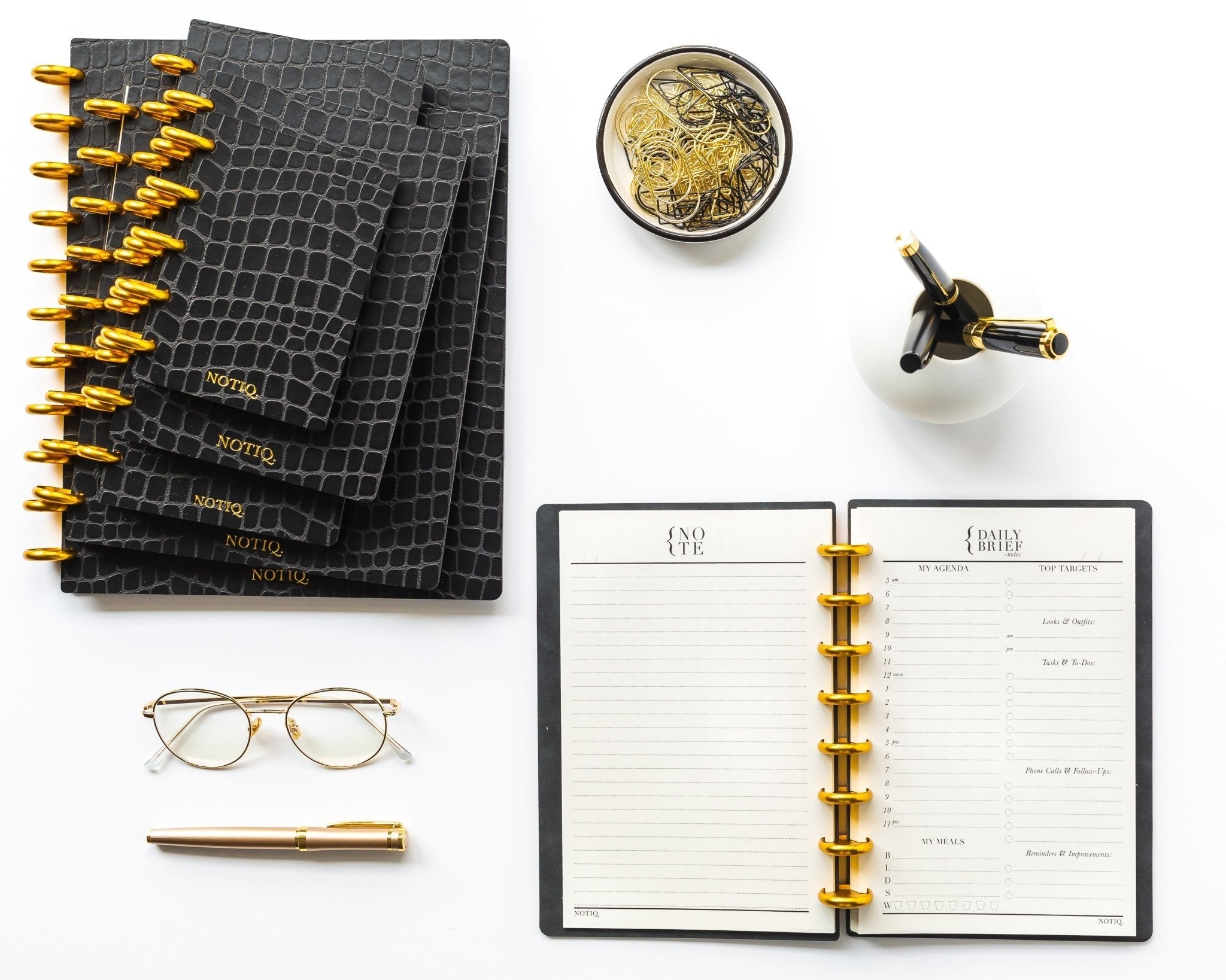 | Executive Daily Planner | Discbound Daily Brief Planbook | NOTIQ