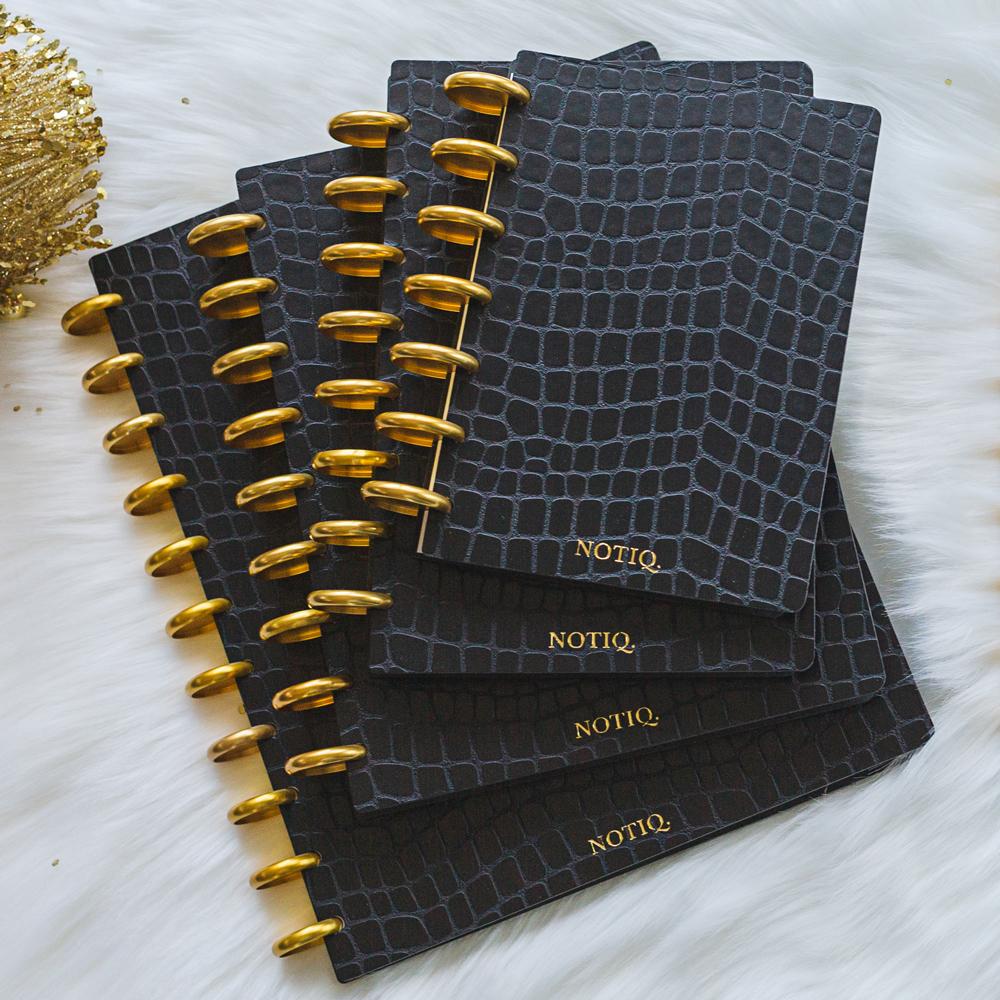 Black Croco | Executive Daily Planner | Discbound Daily Brief Planbook | NOTIQ