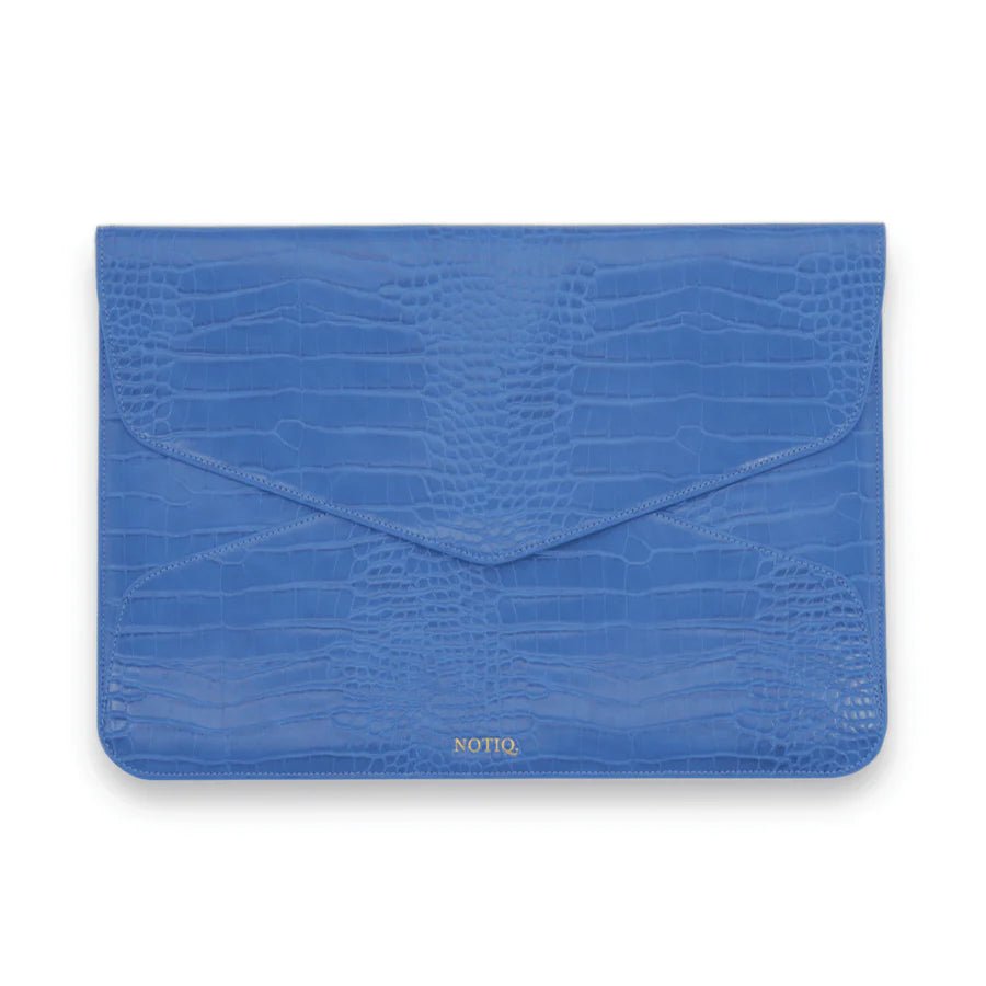 Sapphire Croco Fits Up To 13 - 14 inch Devices | Envelope Laptop Case | Tech Clutch | NOTIQ
