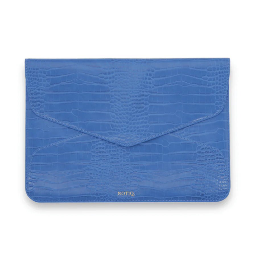 Sapphire Croco Fits Up To 13 - 14 inch Devices | Envelope Laptop Case | Tech Clutch | NOTIQ