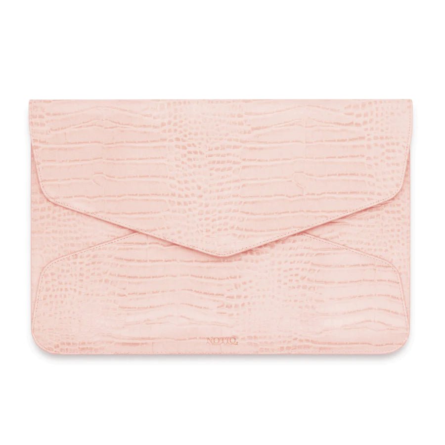 Blush Croco | Envelope Laptop Case | Tech Clutch | NOTIQ