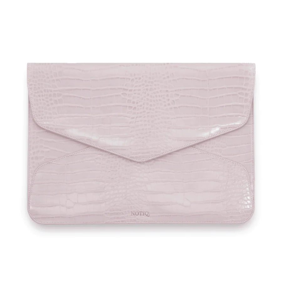 Lilac Croco Fits Up To 13 - 14 inch Devices | Envelope Laptop Case | Tech Clutch | NOTIQ