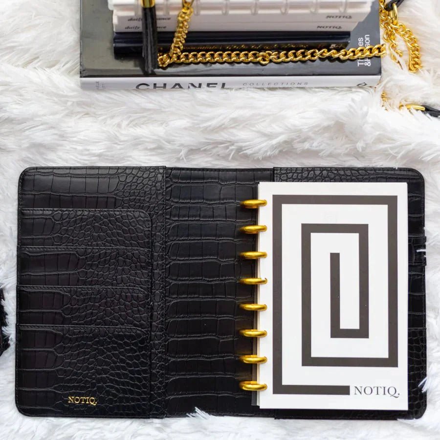 | OUTLET | LL3. Midi Desk Folio Ringless Agenda | Classic 9-Disc or Coil Planner Cover | Final Sale | NOTIQ