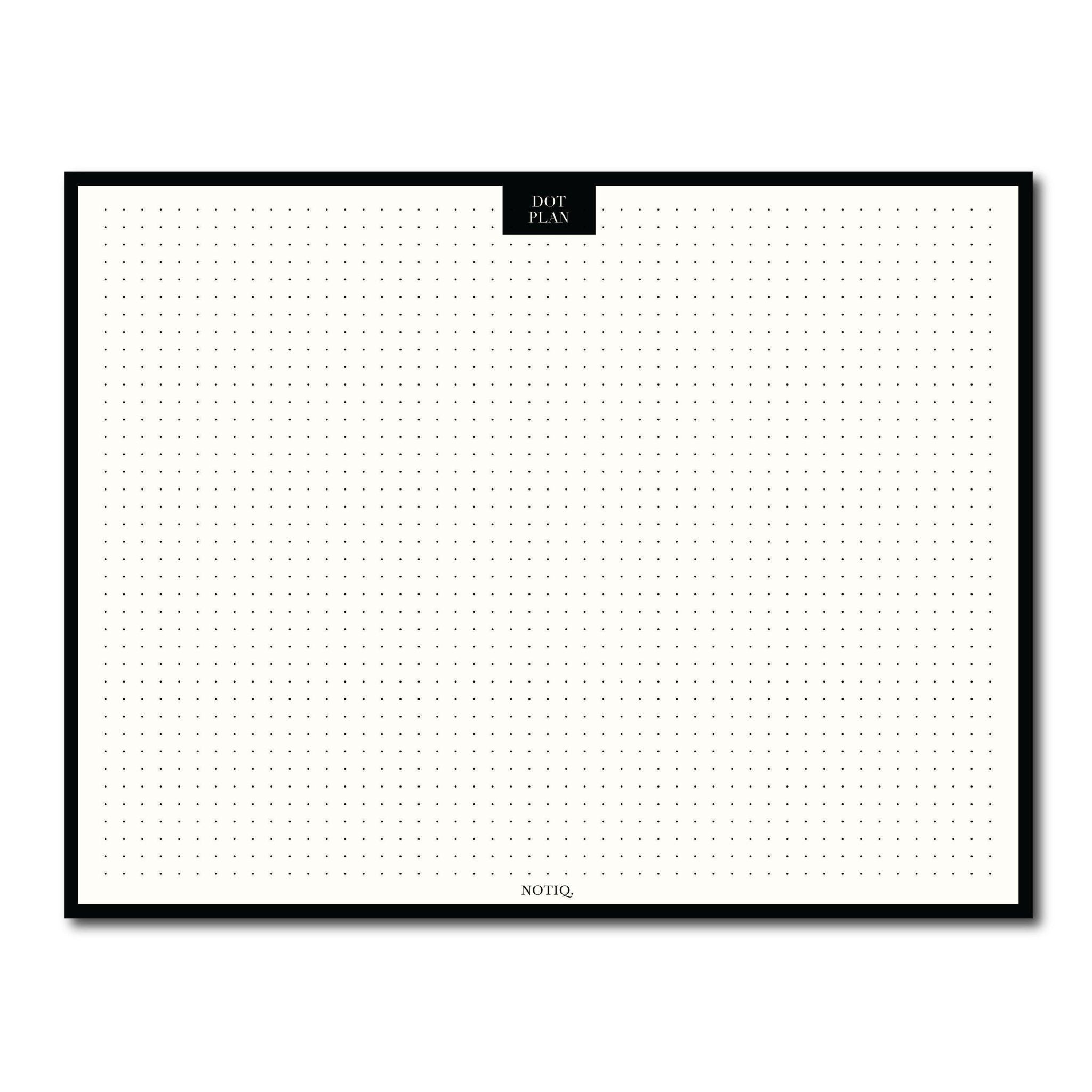 Simply White | Dot Plan | Dot Grid Desk Notepad | NOTIQ