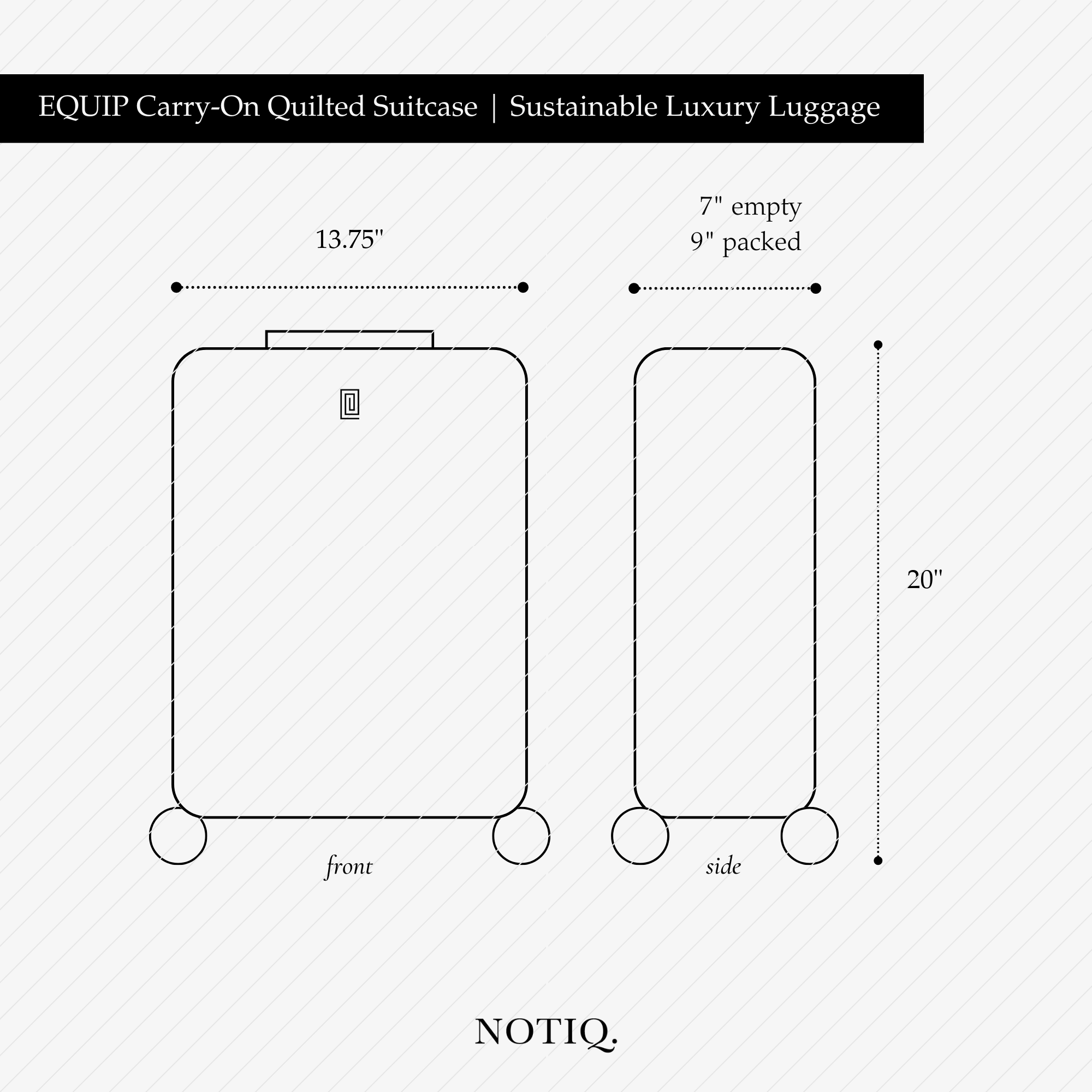 | EQUIP Carry-On Quilted Suitcase | NOTIQ