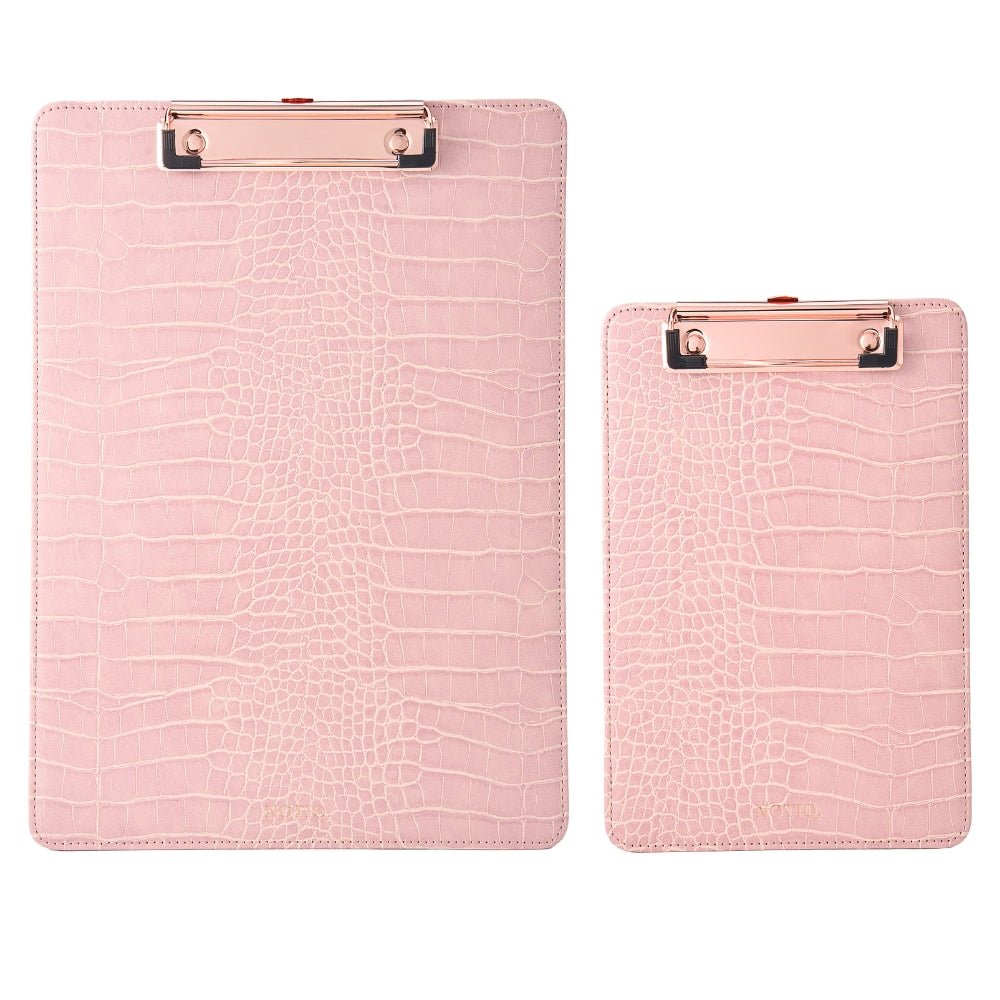 Wild Rose Croco Large + Small Set | OUTLET | Executive Leather Clipboard | Final Sale | NOTIQ