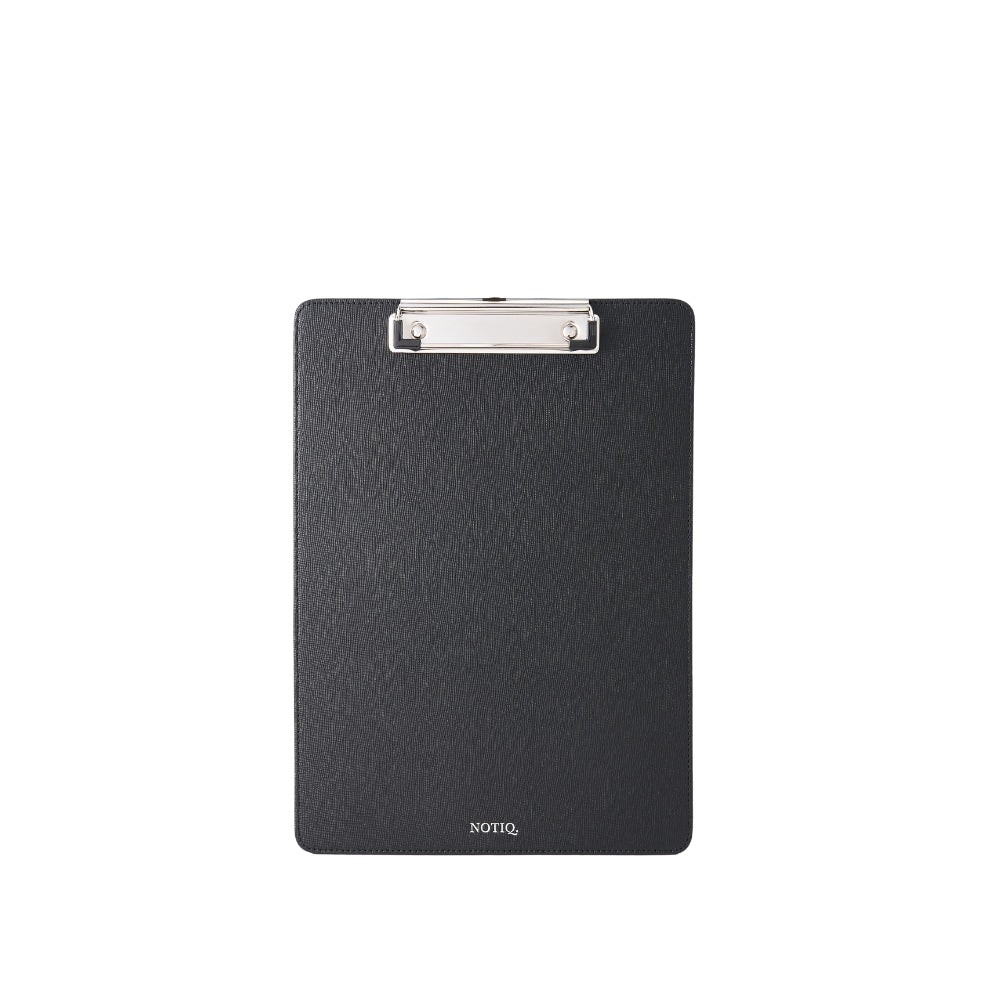 Silver Black Onyx Saffiano Small | Executive Leather Clipboard | NOTIQ