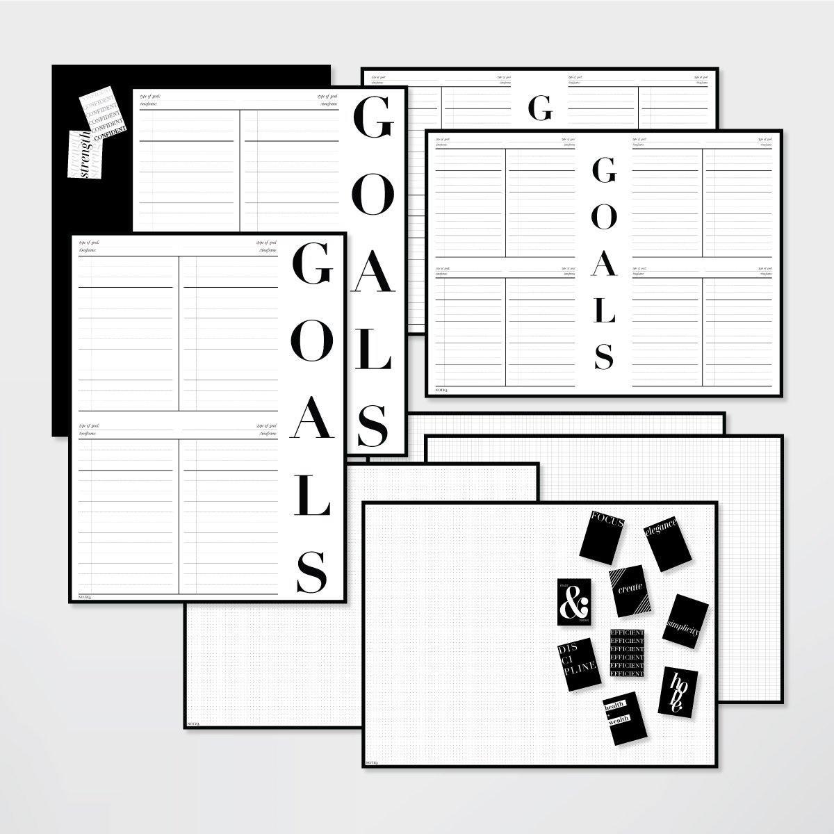 | Goals & Vision Board Wall Poster Kit | NOTIQ