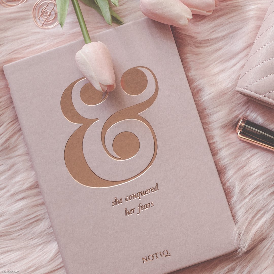 Rose Gold | OUTLET | She Conquered Fear Luxury Linen Journal | Final Sale | NOTIQ