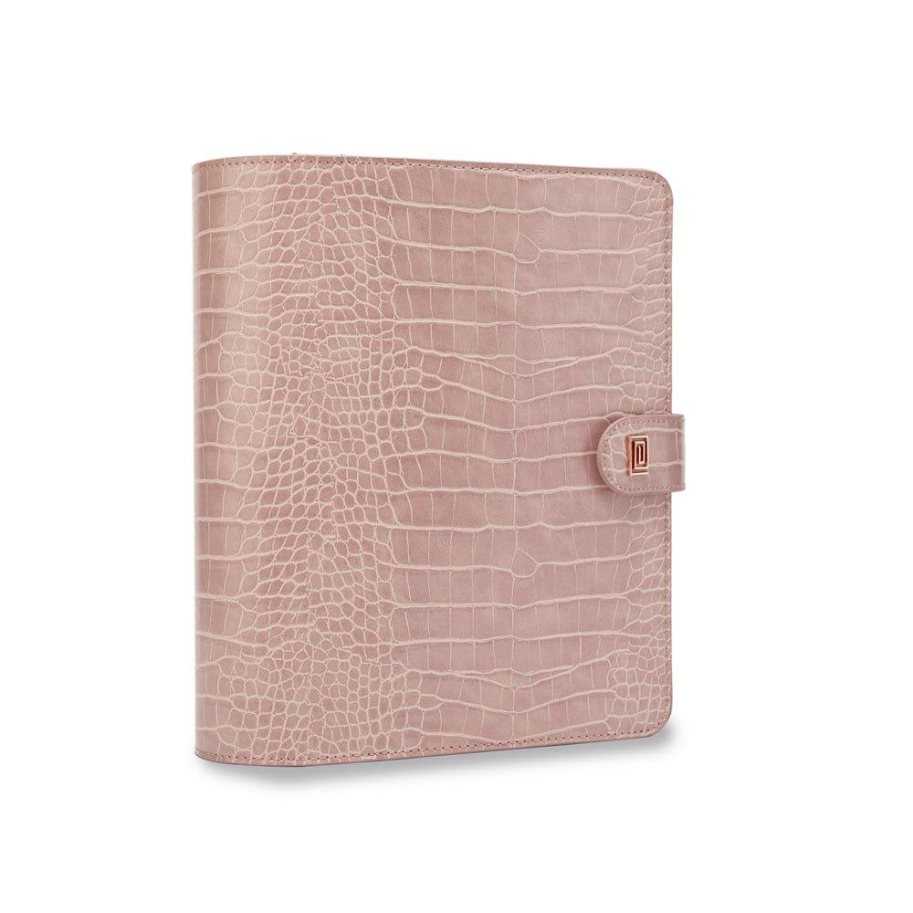 Wild Rose Croco Midi | LL2. Midi Ringless Agenda | Classic 9-Disc or Coil Planner Cover | NOTIQ