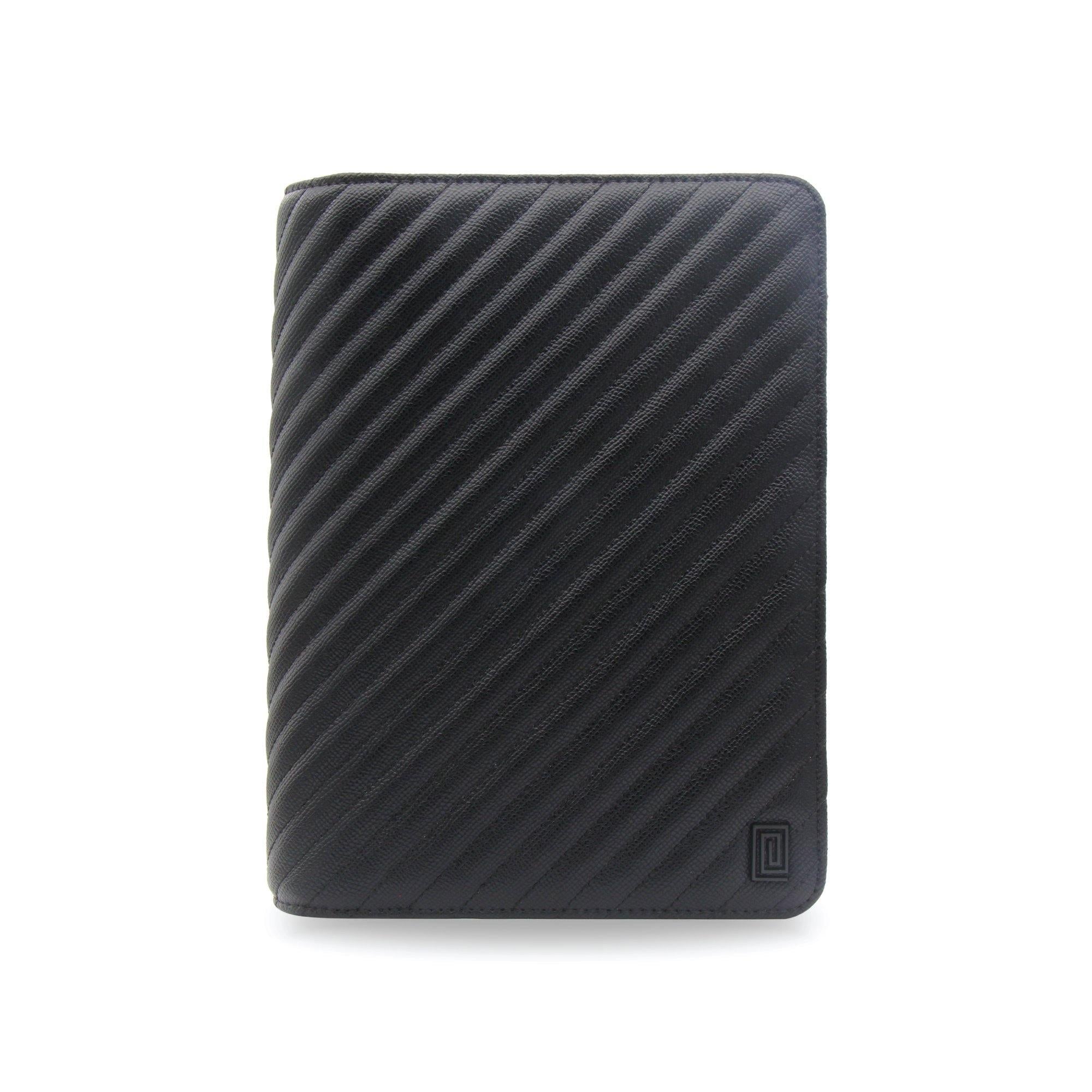 MASQ Noir Midi | LL3. Midi Desk Folio Ringless Agenda | Classic 9-Disc or Coil Planner Cover | NOTIQ