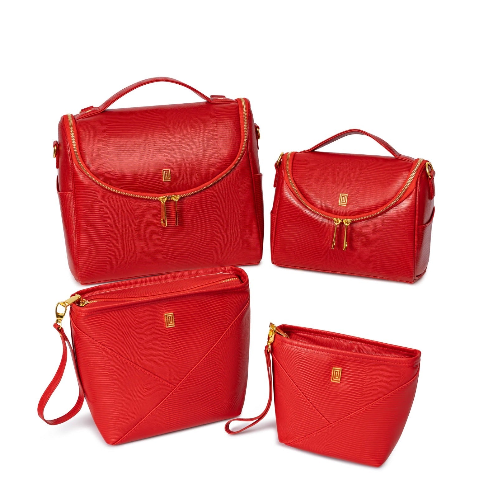 Scarlet Lizard | Lunch SAQ & Snack Bag Bundle | Lunch Bags | Set of 4 | NOTIQ