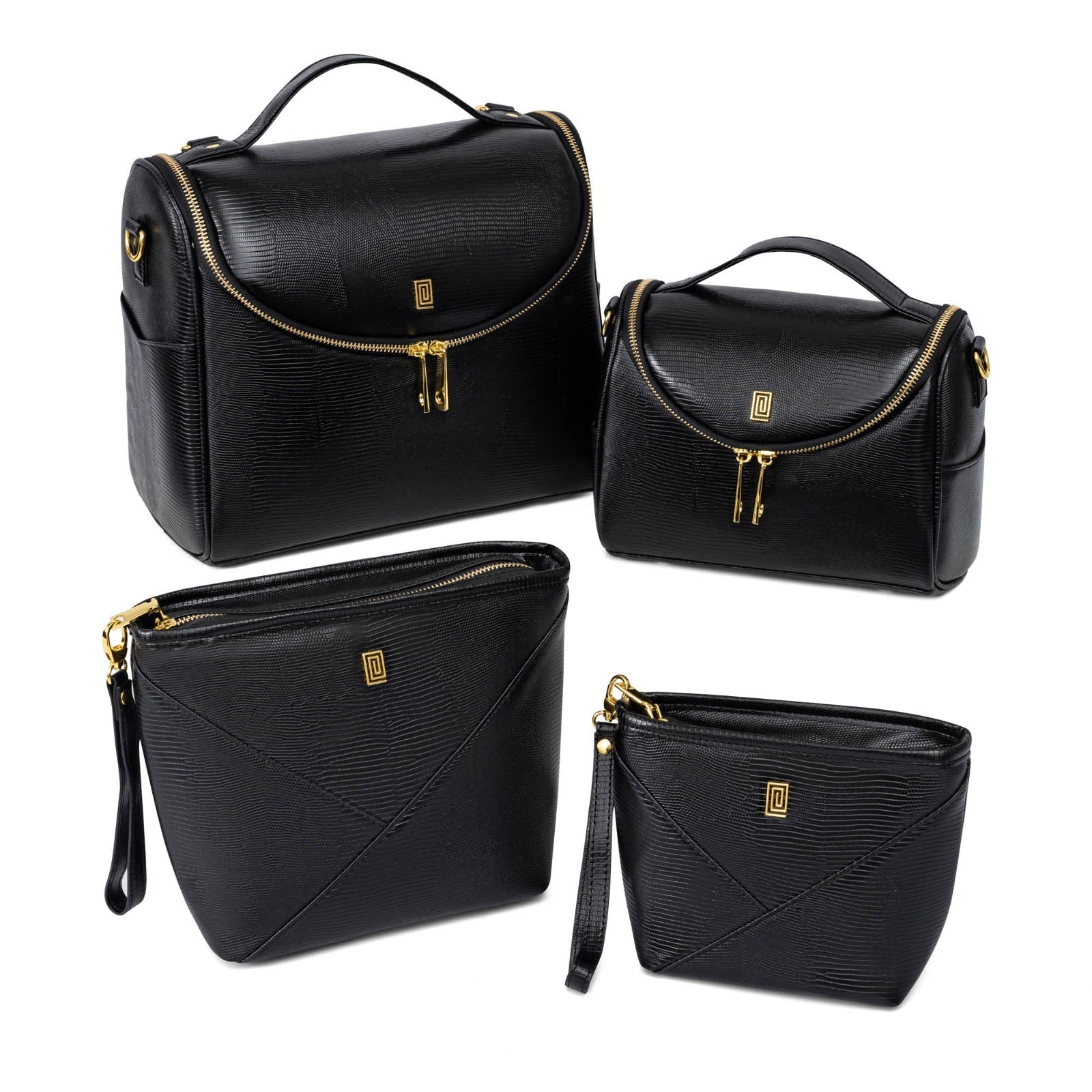 BLAQ Lizard | Lunch SAQ & Snack Bag Bundle | Lunch Bags | Set of 4 | NOTIQ