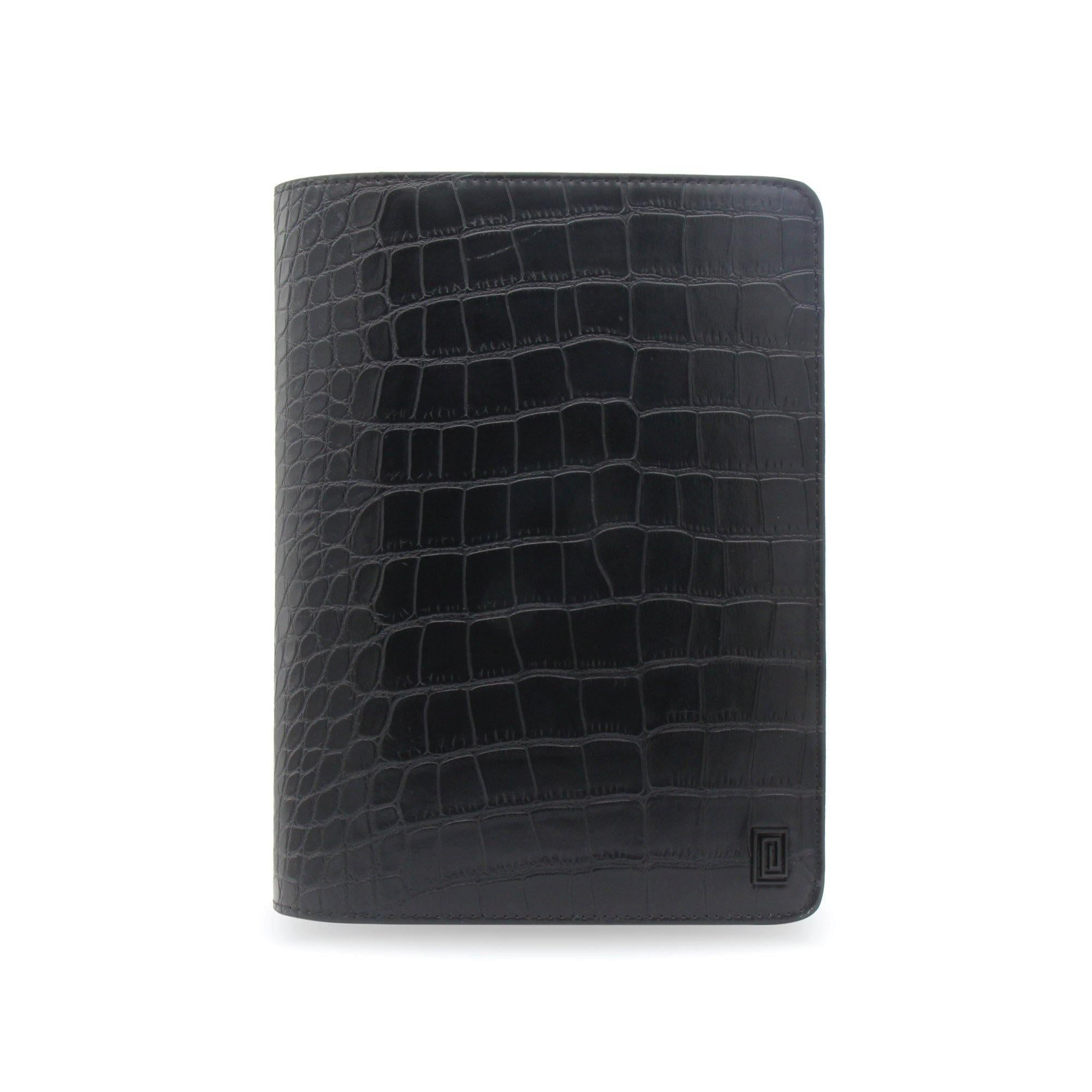 MASQ Croco Demi | MM6. Demi Desk Folio Ringless Agenda | Half Letter Planner Cover | NOTIQ