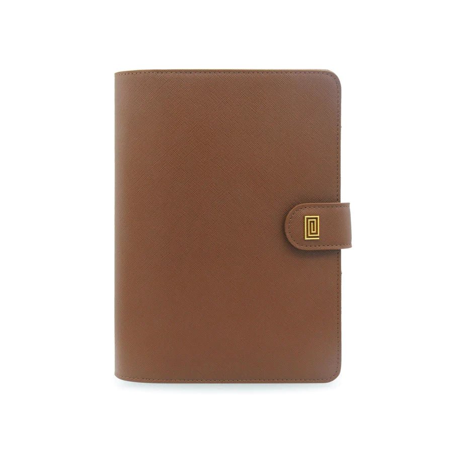 Caramel Saffiano NOMI | MM1. Nomi Ringless Agenda | A5 Notebook Planner Cover | NOTIQ