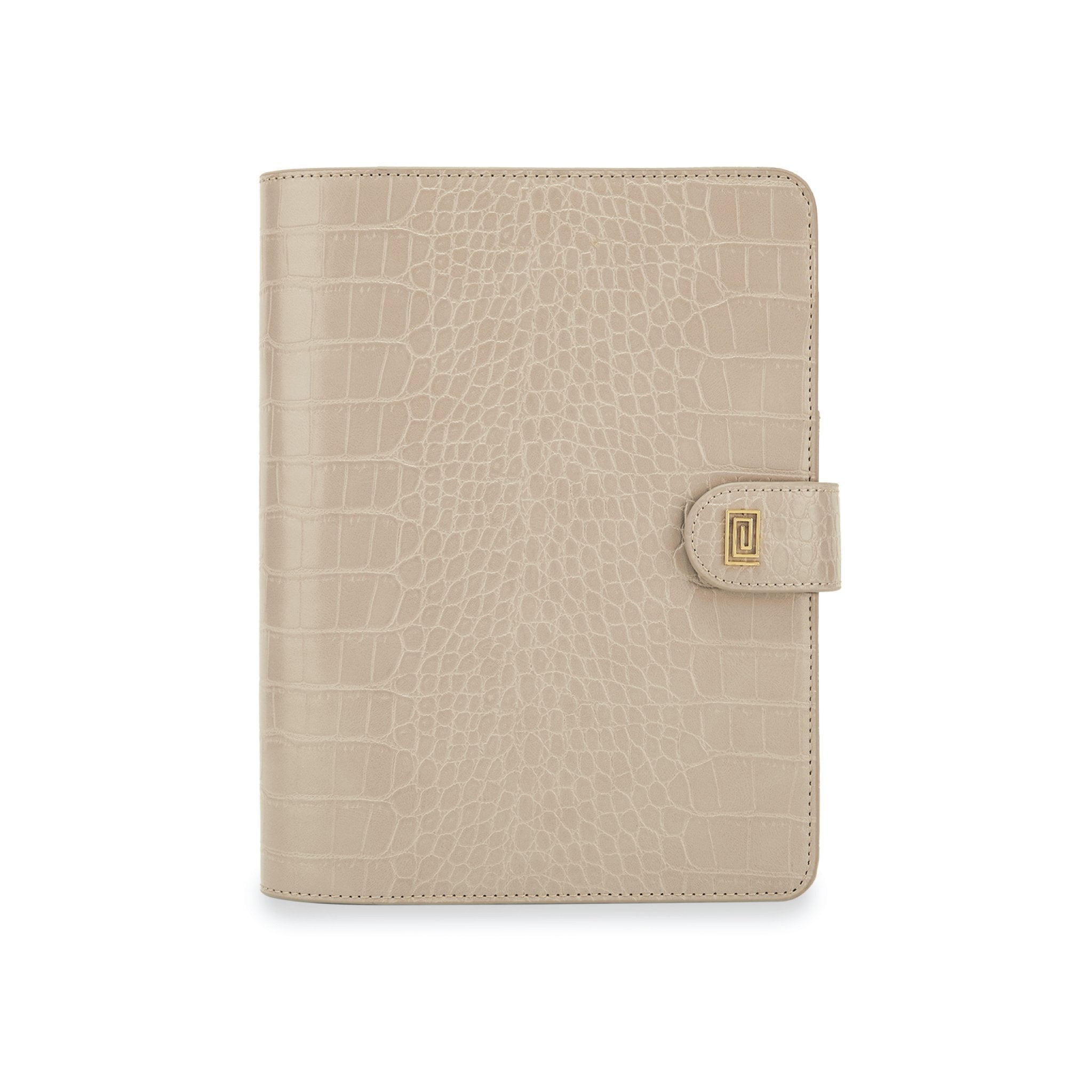 Bone Croco NOMI | MM1. Nomi Ringless Agenda | A5 Notebook Planner Cover | NOTIQ