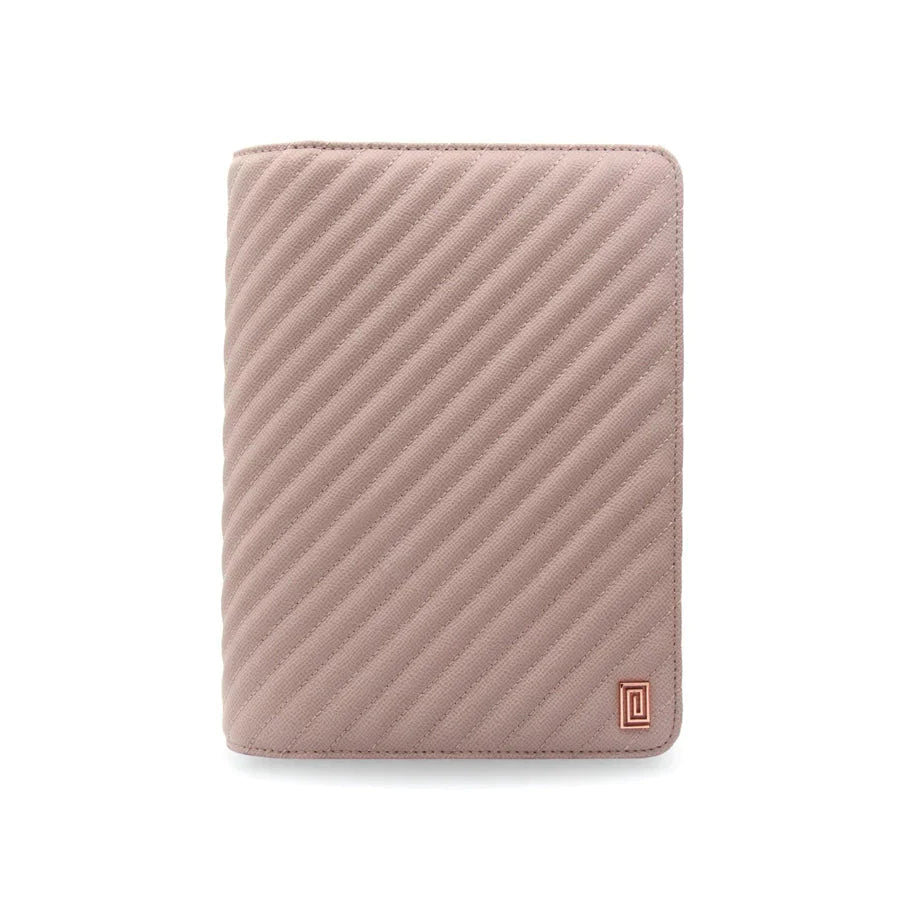 Stone Gray Quilted Nomi | MM2. Nomi Desk Folio Ringless Agenda | A5 Notebook or Half Letter Planner Cover | NOTIQ