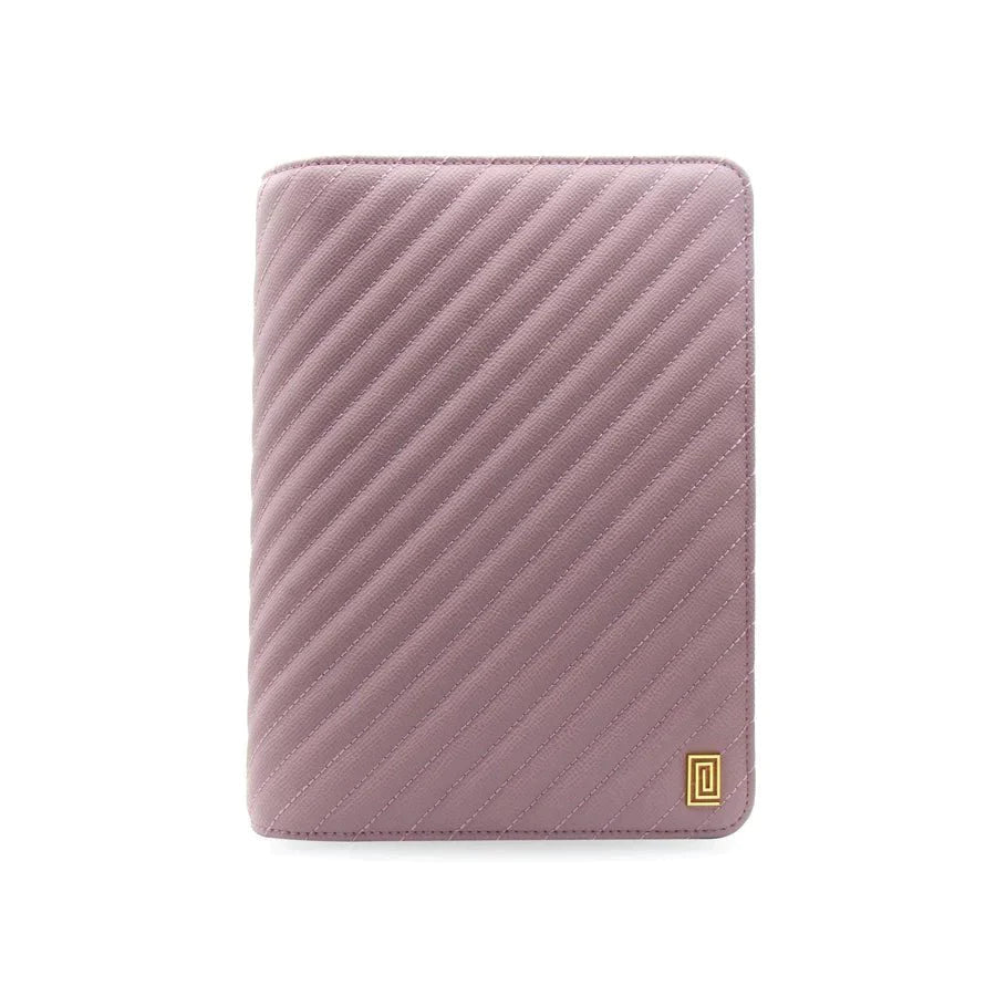 Mauve Quilted Nomi | MM2. Nomi Desk Folio Ringless Agenda | A5 Notebook or Half Letter Planner Cover | NOTIQ