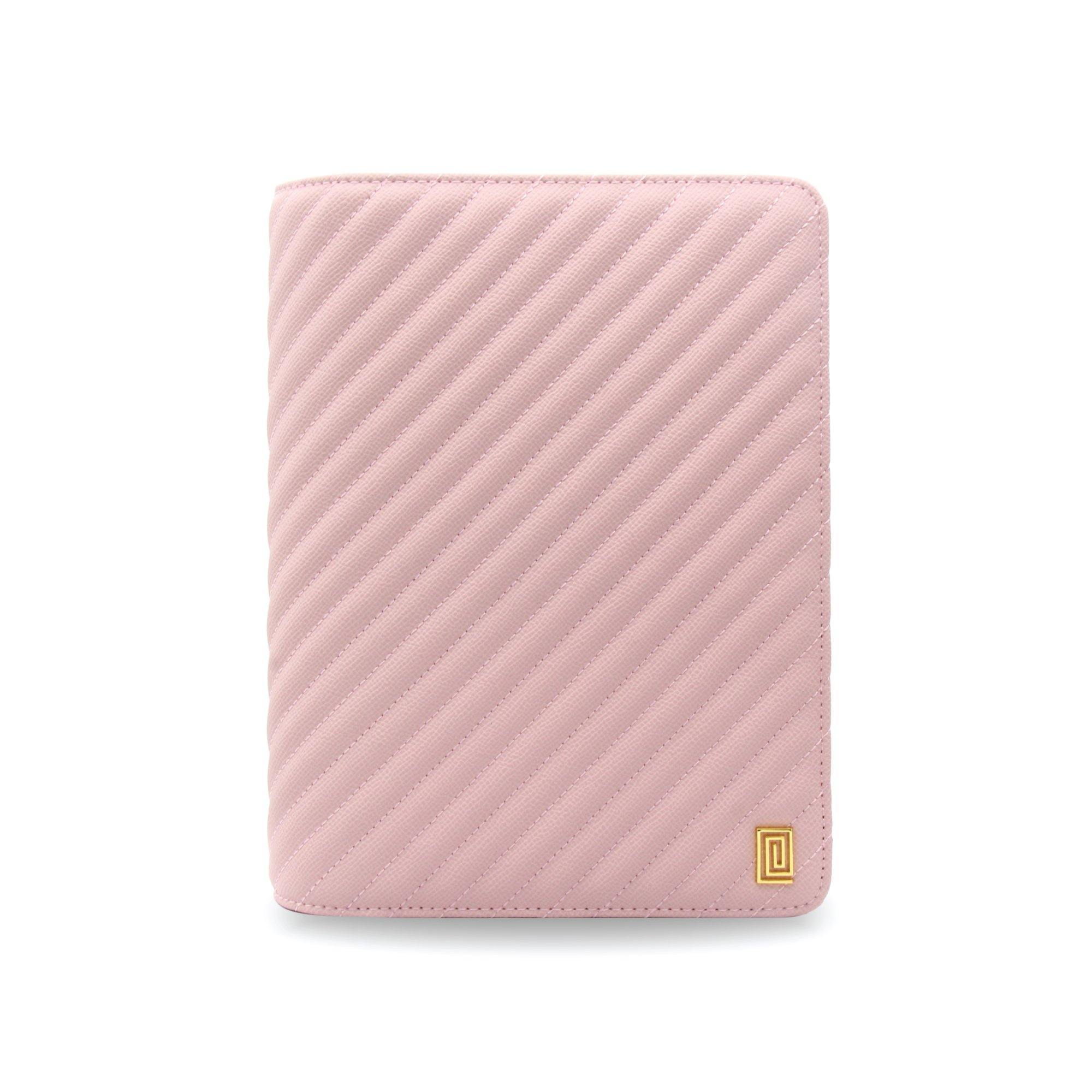 Blush Quilted Nomi | MM2. Nomi Desk Folio Ringless Agenda | A5 Notebook or Half Letter Planner Cover | NOTIQ