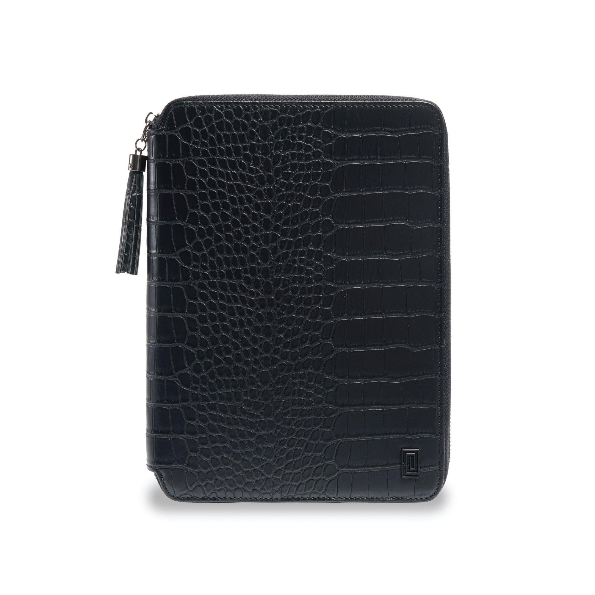 MASQ Croco Demi | MM7. Demi Zip Folio Ringless Agenda | Half Letter Planner Cover | NOTIQ