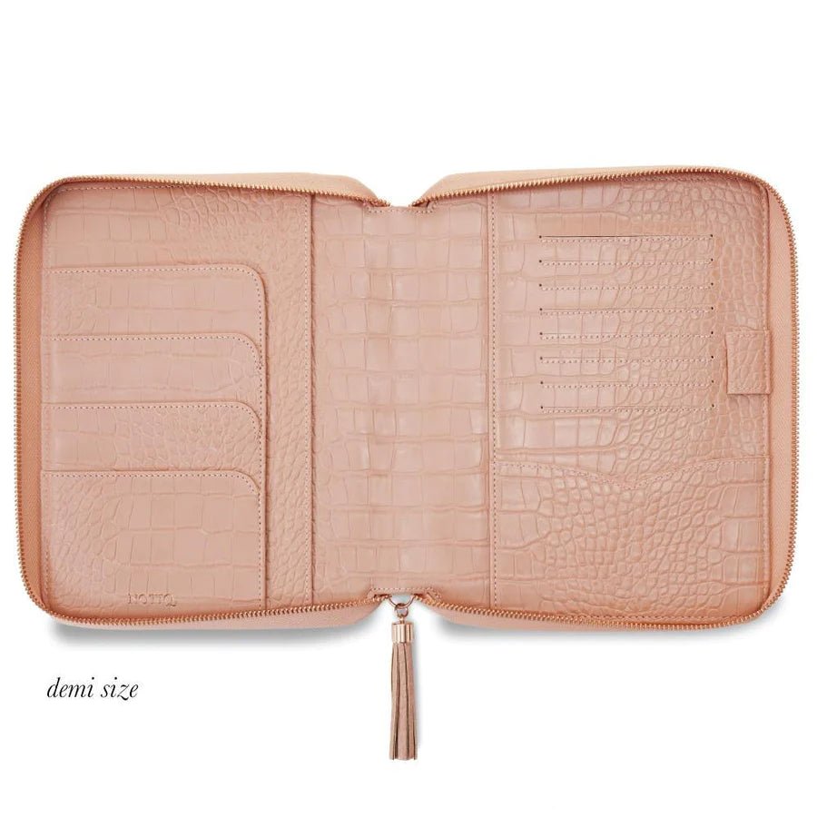 | MM7. Demi Zip Folio Ringless Agenda | Half Letter Planner Cover | NOTIQ