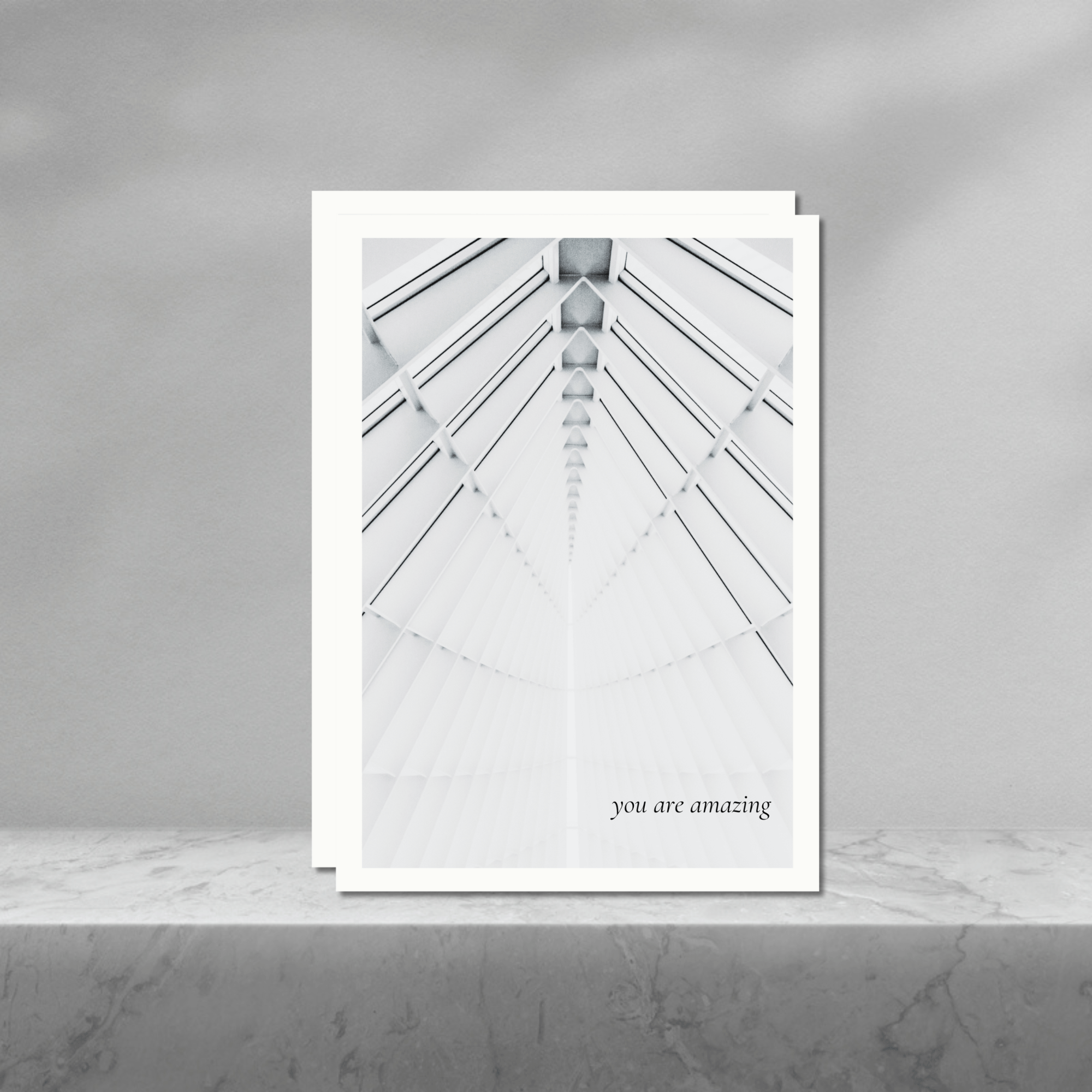 you are amazing - Set of 2 | Mono Travel Greeting Cards | NOTIQ