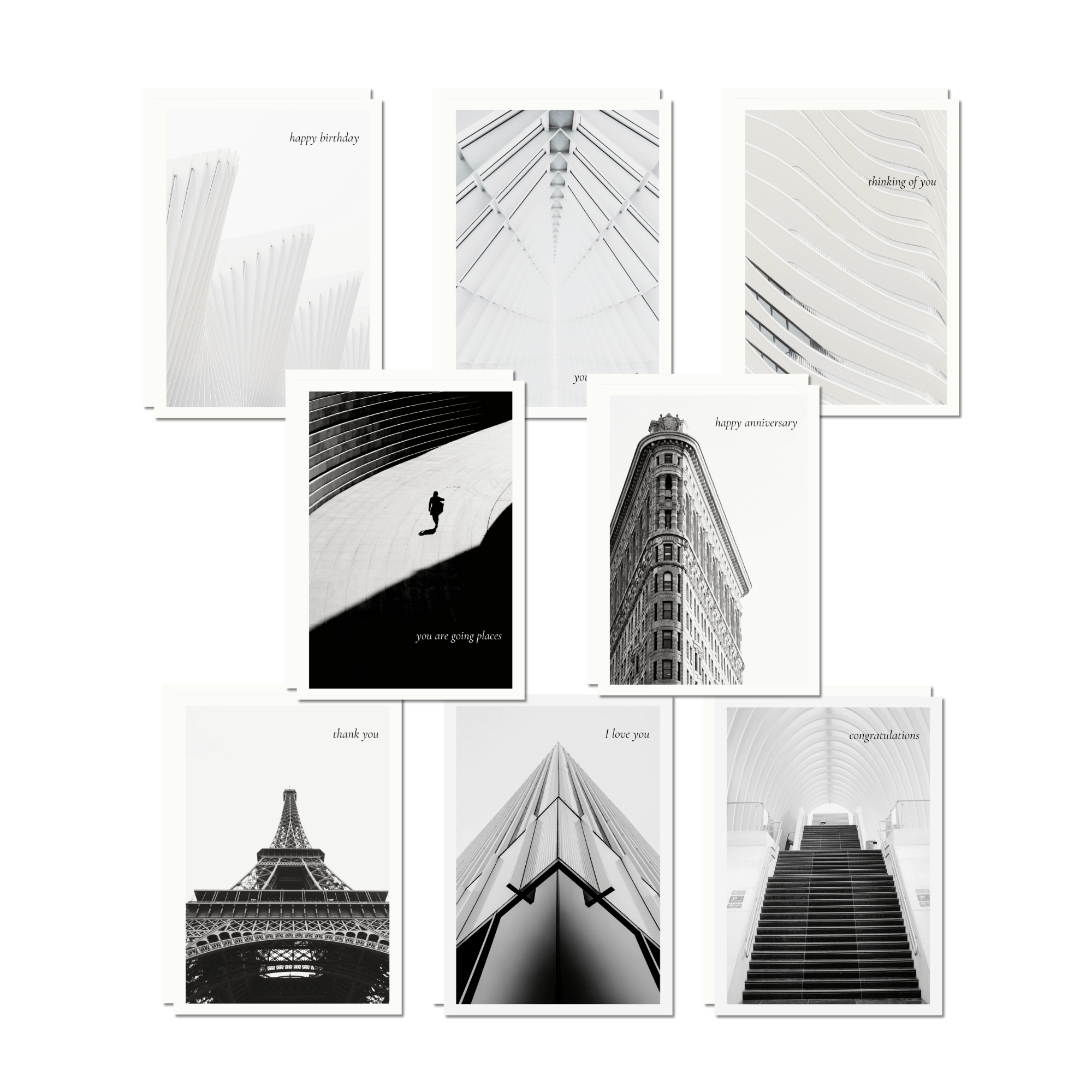 | Mono Travel Greeting Cards | Box Set of 8 | NOTIQ