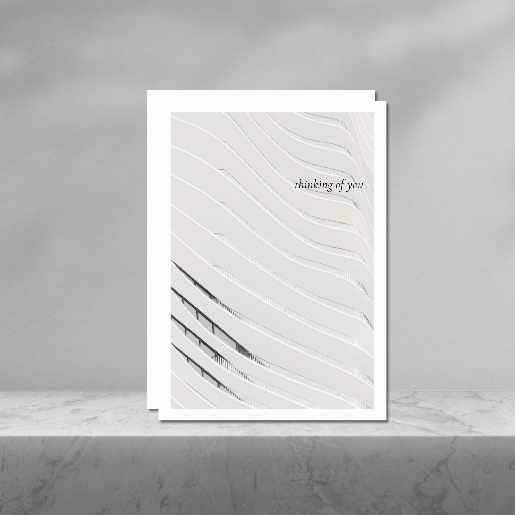 thinking of you - Set of 2 | Mono Travel Greeting Cards | NOTIQ