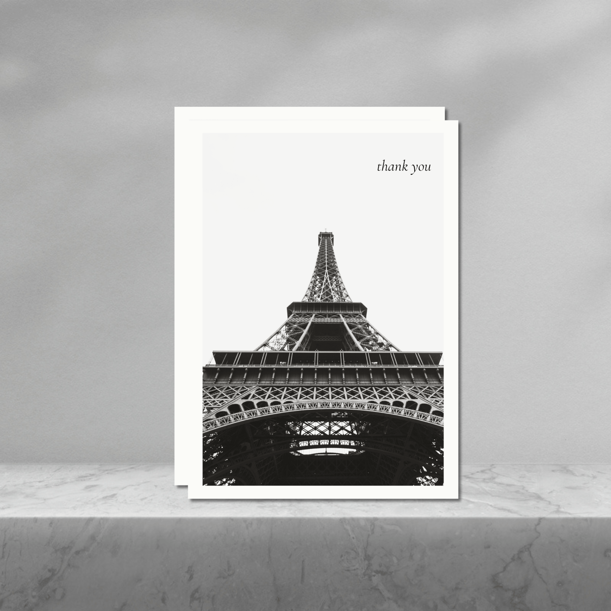 thank you - Set of 2 | Mono Travel Greeting Cards | NOTIQ