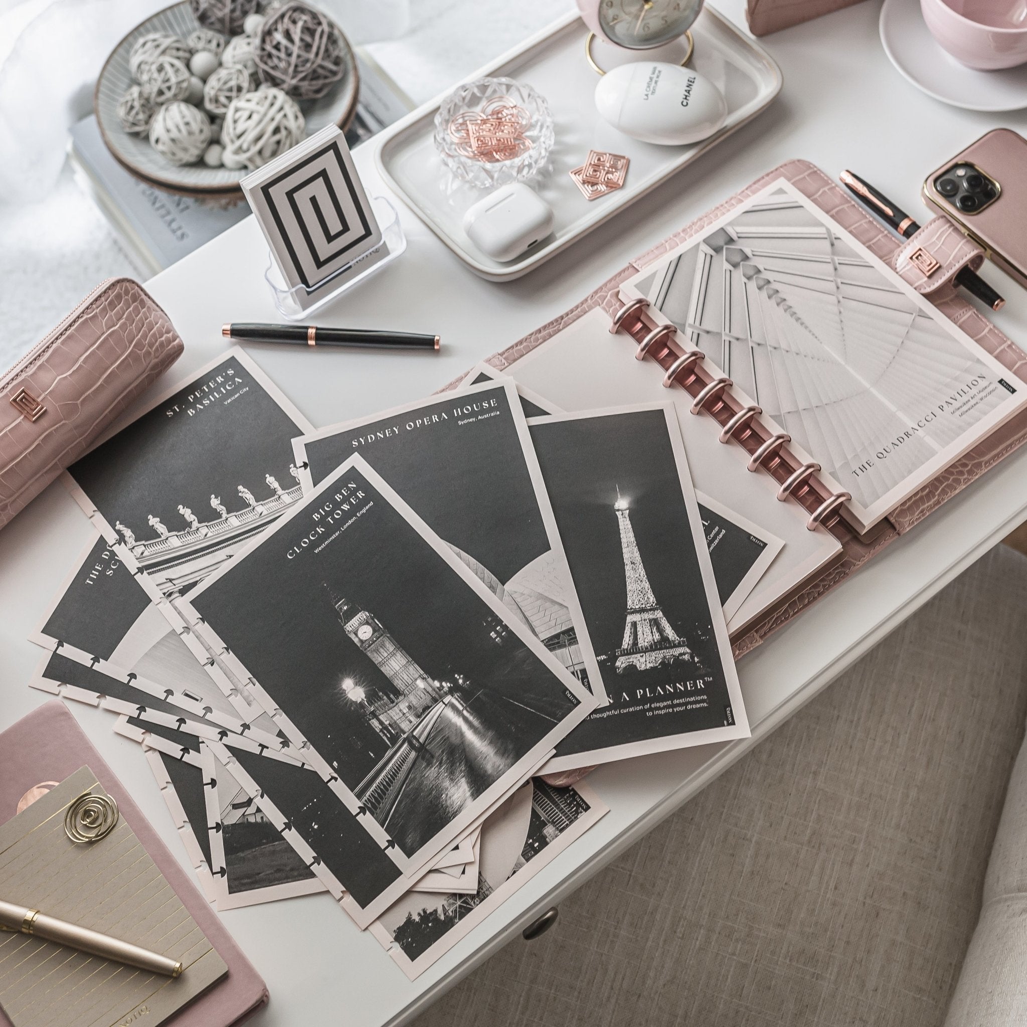 Blush Pink | Mono Travel in a Planner Inserts & Refill | Set of 25 | NOTIQ