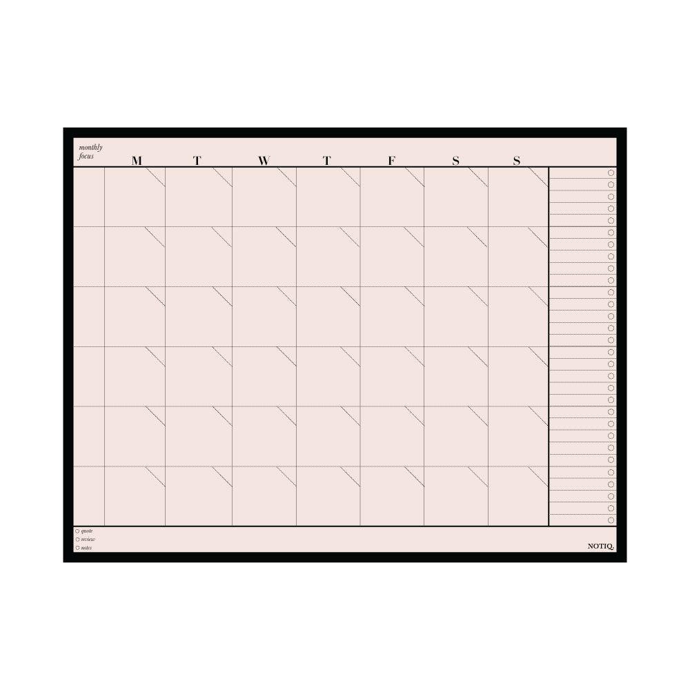 Monday Start Blush Pink | Monthly Plan Desk Pad | Planner Notepad | NOTIQ