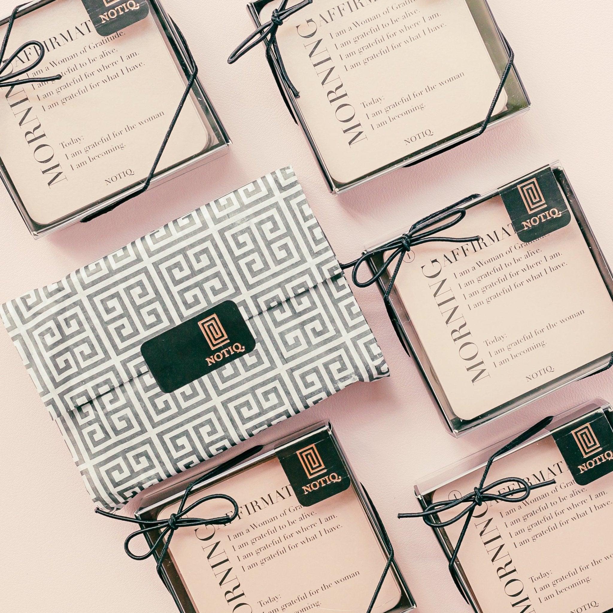 Rose Blush Shimmer | Morning Affirmation Cards - Box of 30 | NOTIQ