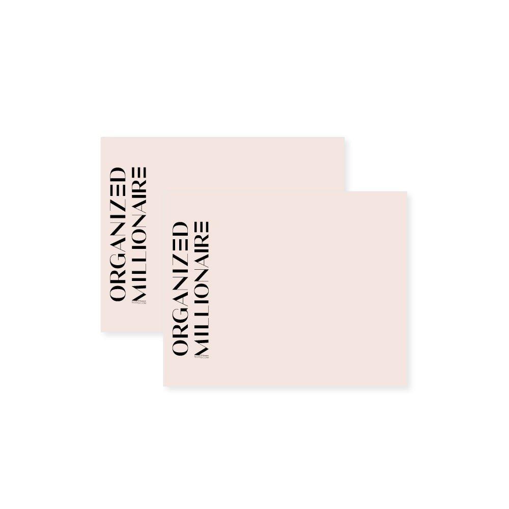 Blush Pink | Organized Millionaire | Notepads | Set of 2 | NOTIQ