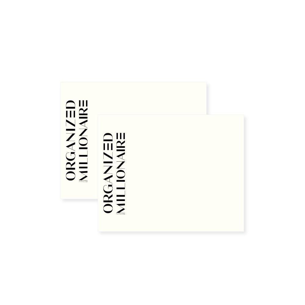 Pearl White | Organized Millionaire | Notepads | Set of 2 | NOTIQ