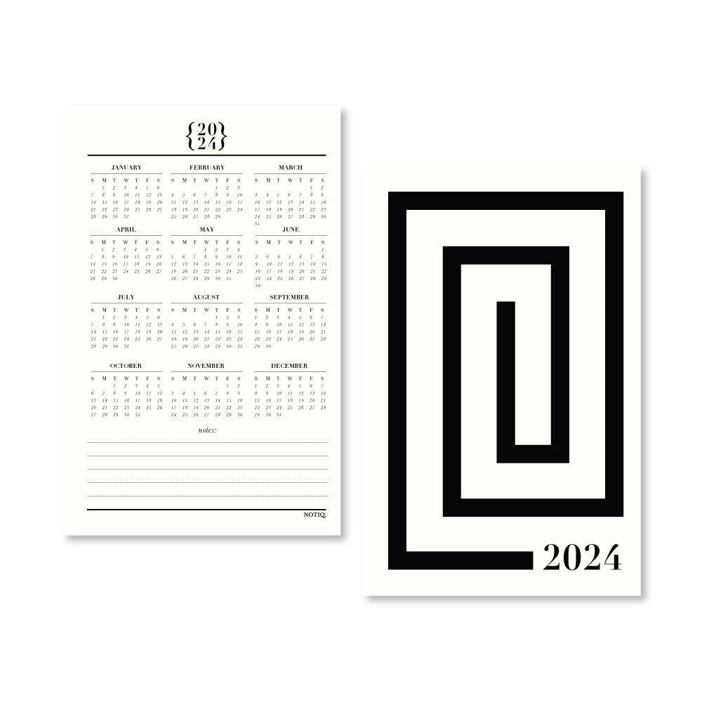 T8WC 2024 Feuille de planificateur annuel Bloc-notes To Do List