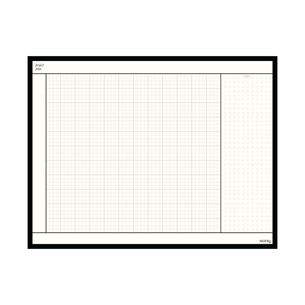 Simply White | Project Plan Notepad| Desk Pad | NOTIQ