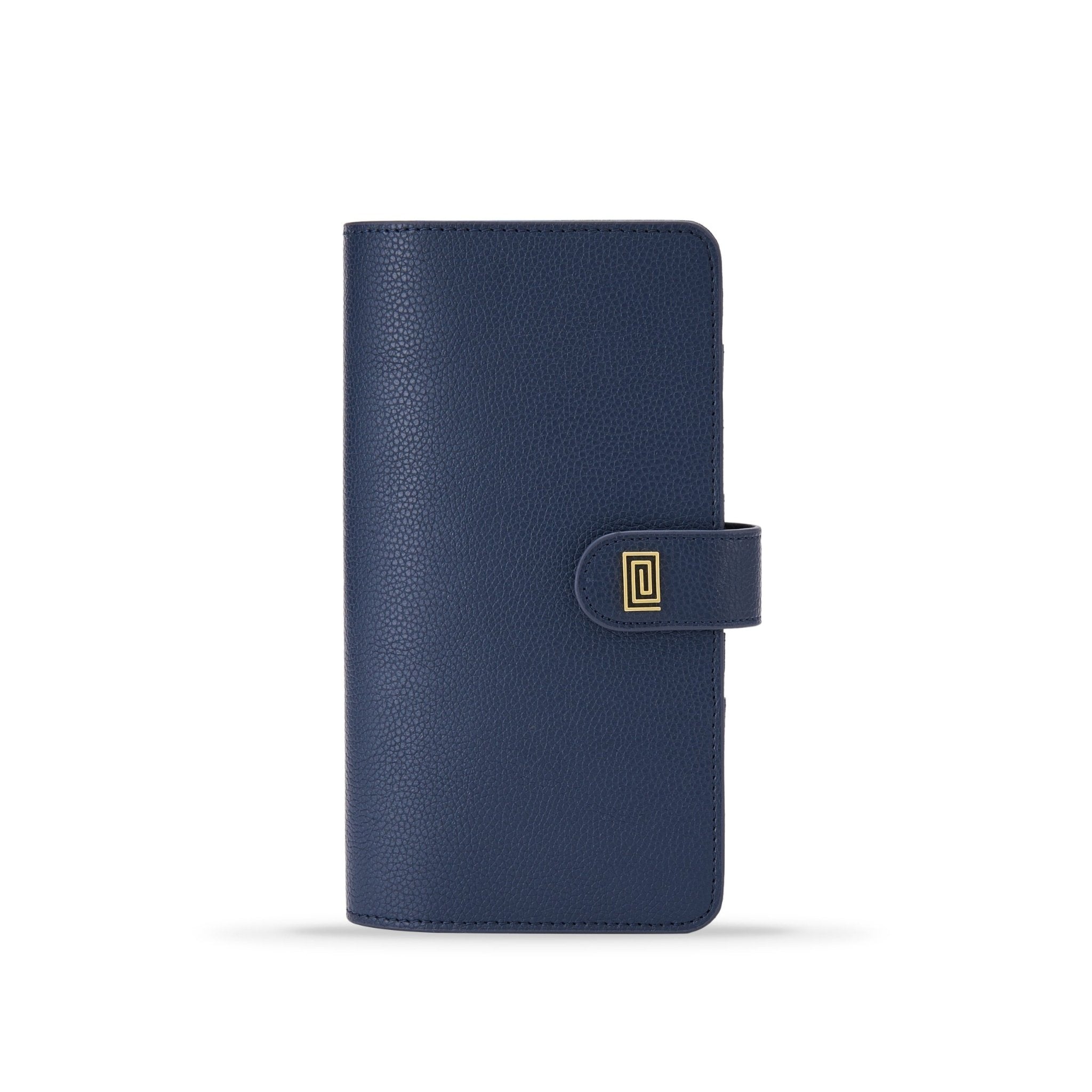 Navy Pro Pebble Slim Plus Wallet | SL4. Slim Plus Wallet Ringless Agenda | Planner Cover | NOTIQ