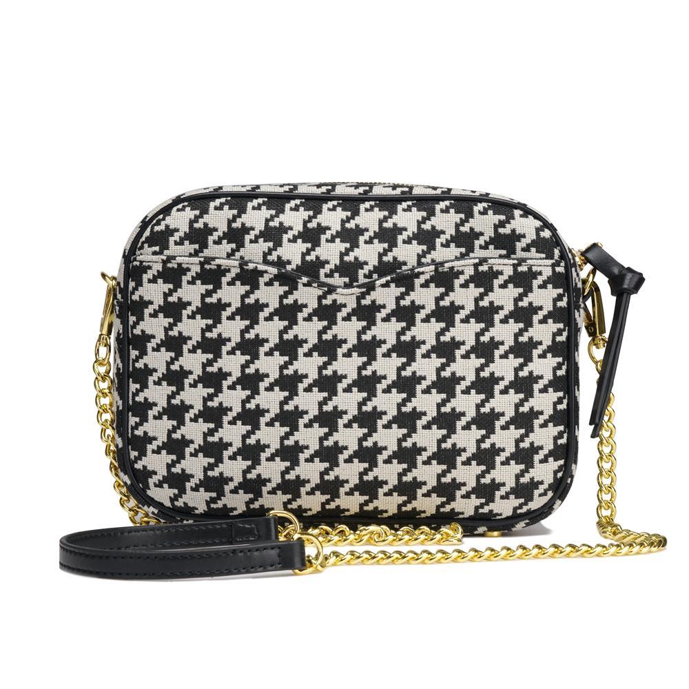 | Soigné Houndstooth Classic Handbag | NOTIQ